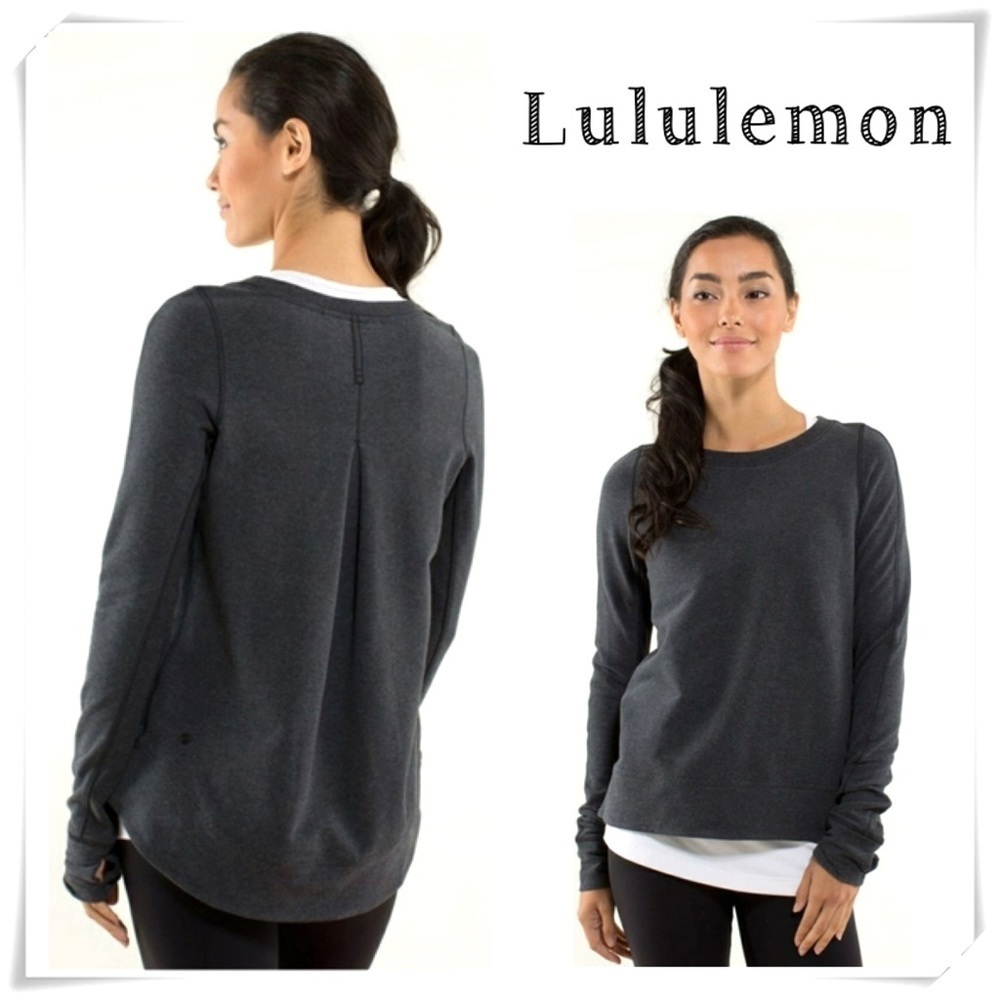 LULULEMON Exhilaration Pullover Sweatshirt Top in Charcoal Gray